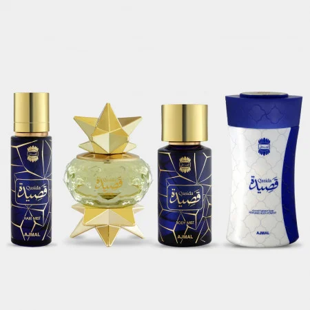 Ajmal Qasida Set Cadou: Apa de Parfum 60ml + Pudra Corp 80gr + Bodyspray50 ml + Parfum Par 30ml Femei | Eterna Beauty [2]