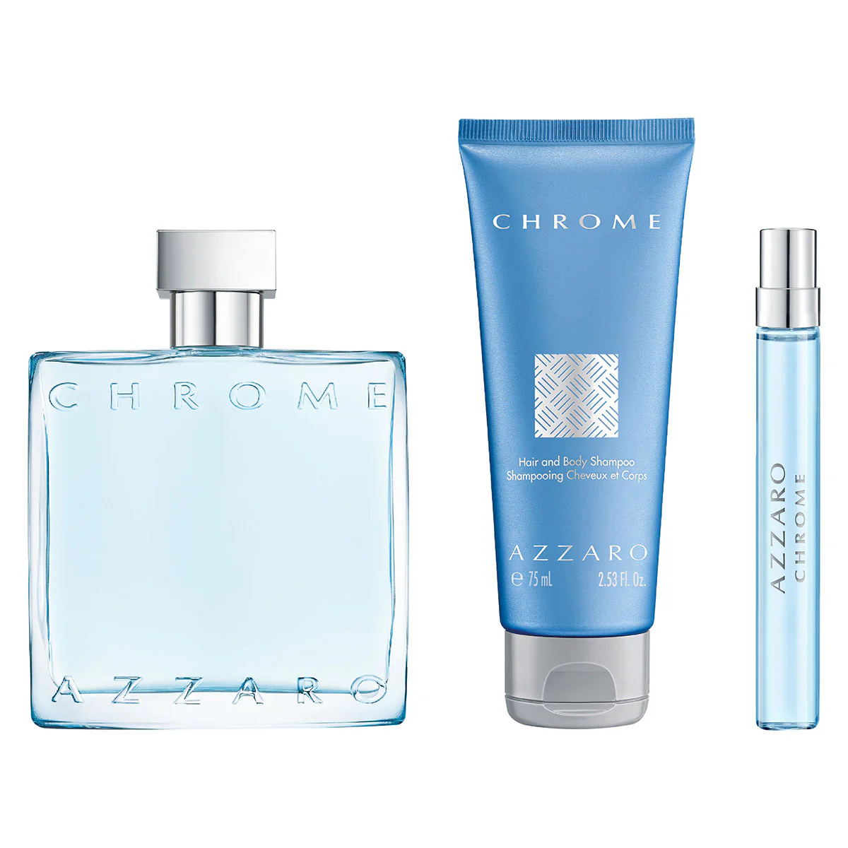 Azzaro Chrome Set Cadou:  Apa de Toaleta 100 ml + Apa de Toaleta 10 ml + Gel de Dus 75 ml Barbati | Eterna Beauty [2]