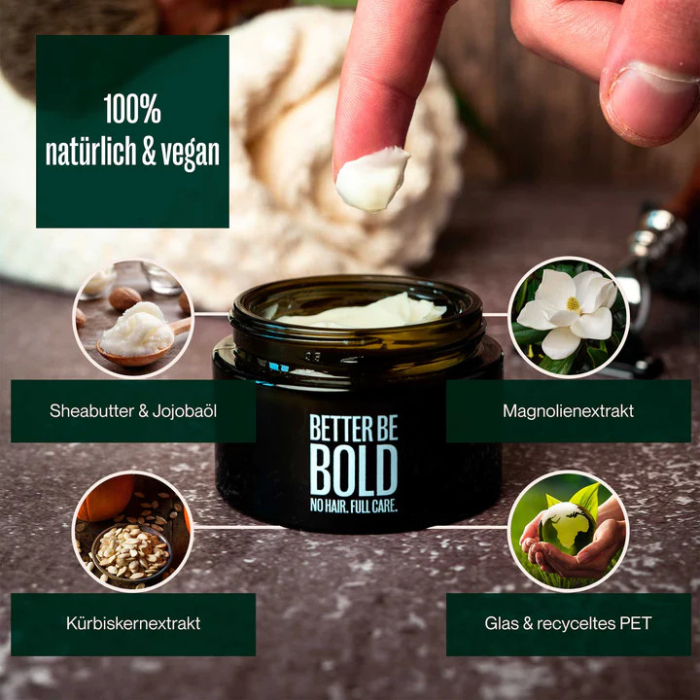 Better Be Bold - Accesoriu barber Cremă pentru ingrijire chelie No Hair Full Care Bald Cream, 50 ml - imagine principală [3]