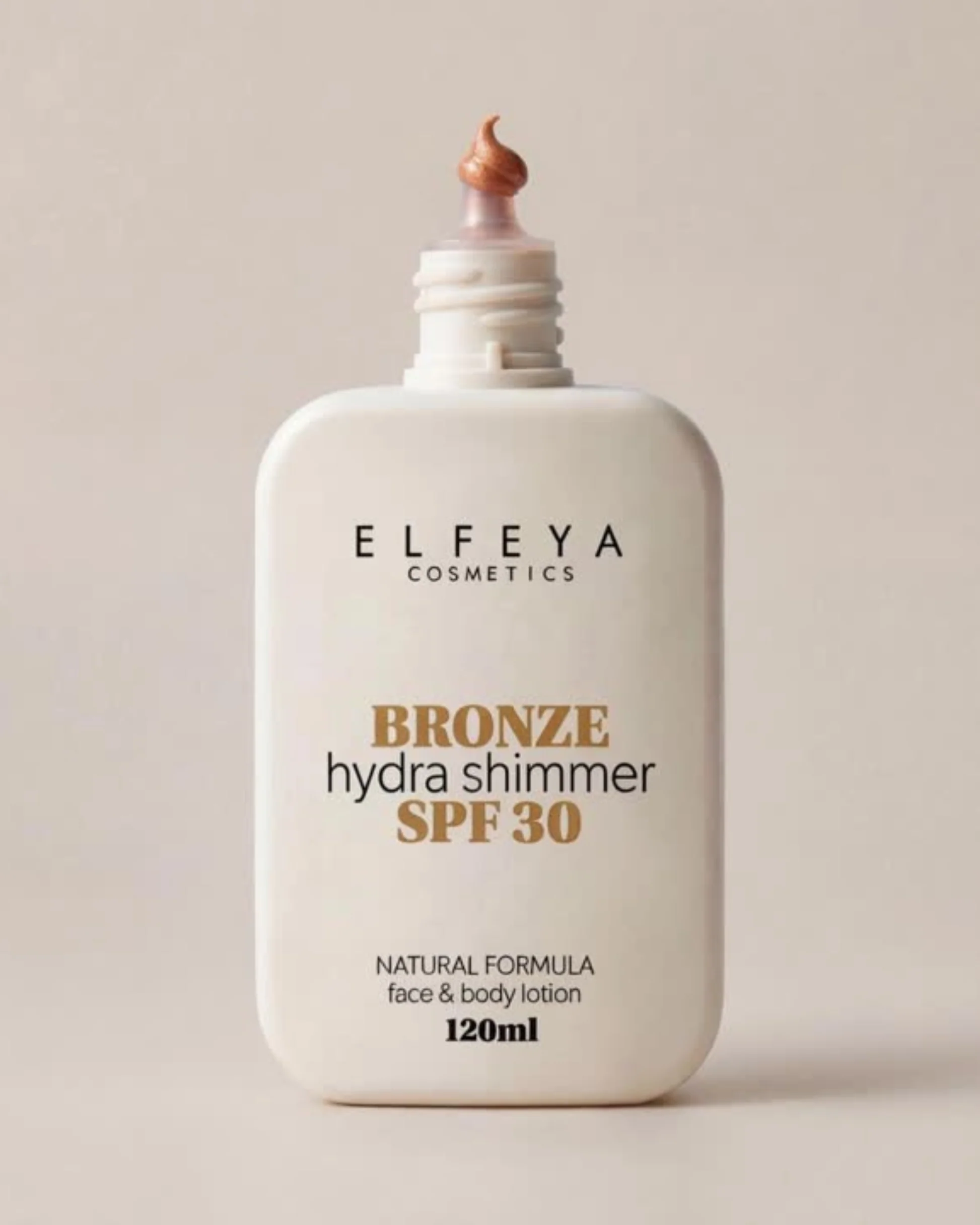 Elfeya Cosmetics SPF 30+ Mineral Bronze Face & Body Milk - lapte mineral cu protecție solară pentru față și corp, 120 ml - imagine principală [5]
