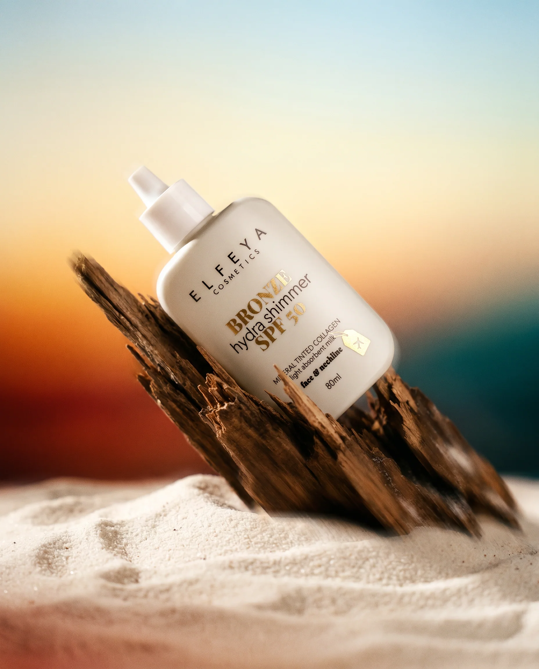 Elfeya Cosmetics SPF 50 UVA/B Mineral Bronze Face & Neck Care - protecție solară minerală pentru față și gât, 80 ml - imagine principală [3]