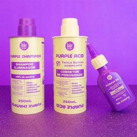 Lola Cosmetics Purple - șampon cu pigment violet pentru păr blond, 250 ml - imagine produs [3]
