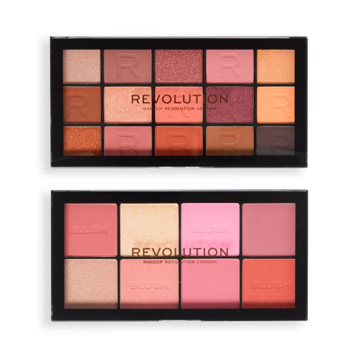 Makeup Revolution Pink Moments - Set machiaj față și ochi, 2 palete - imagine produs [2]