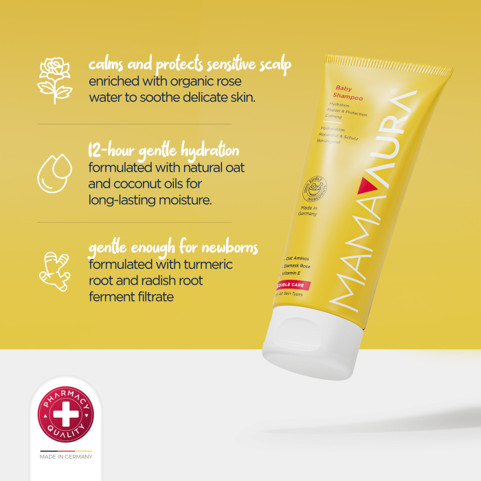 Mamaaura Baby Shampoo - șampon delicat pentru bebeluși, 200 ml - imagine produs [3]