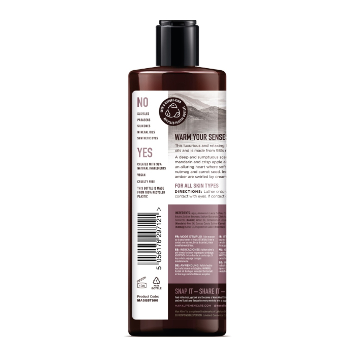 Man Alive Black Suede & Tonka - Gel de dus, 500 ml | Eterna Beauty [2]