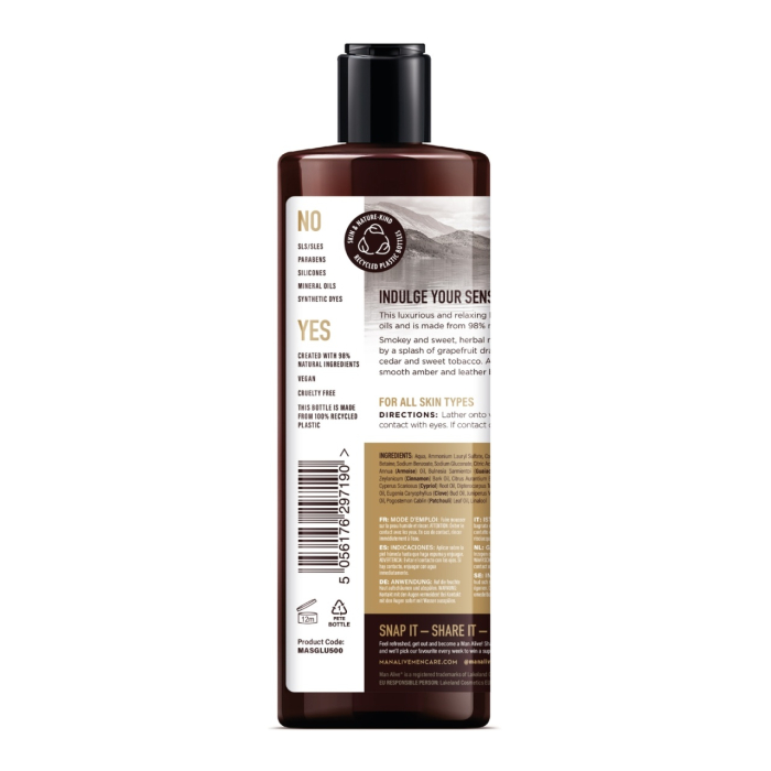 Man Alive Leather & Oud - Gel de dus, 500 ml | Eterna Beauty [2]
