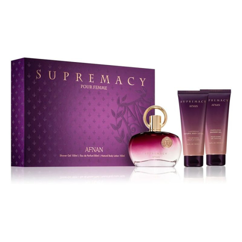 Seturi de Barbati - Afnan Supremacy Purple Set Cadou (Apa de Parfum 100 ml + Gel de dus 100 ml + Lotiune corp 100 ml) Femei - Eterna Beauty