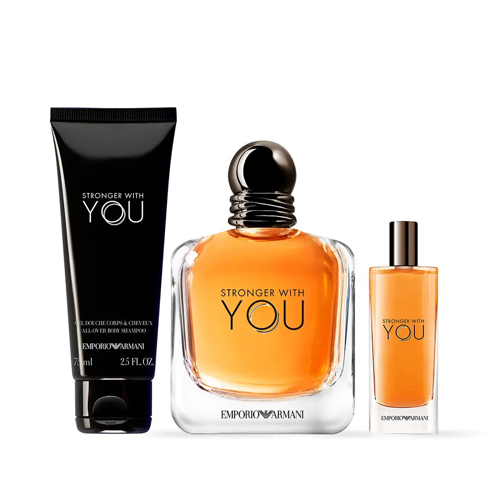 Armani Stronger With You - Set Cadou (Apa de toaleta 100 ml + Gel de dus 75 ml + Apa de toaleta 15 ml) Barbati - Eterna Beauty [1]