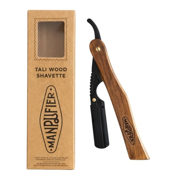 Brici - Brici cu lama interschimbabila Manplifier Tali Wood Shavette | Eterna Beauty