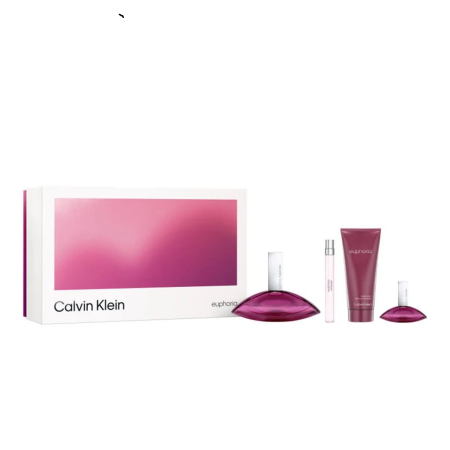 Seturi de Femei - Calvin Klein Euphoria - Set Cadou, EDP 100 ml + Loțiune de corp 100 ml + EDP 15 ml + EDP 10 ml, Femei - imagine produs