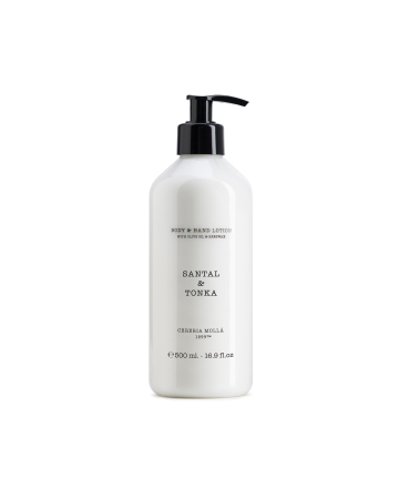 Skincare și produse cosmetice pentru îngrijire - Cereria Mollá Santal & Tonka - Cremă parfumată pentru mâini și corp, 500 ml - imagine produs