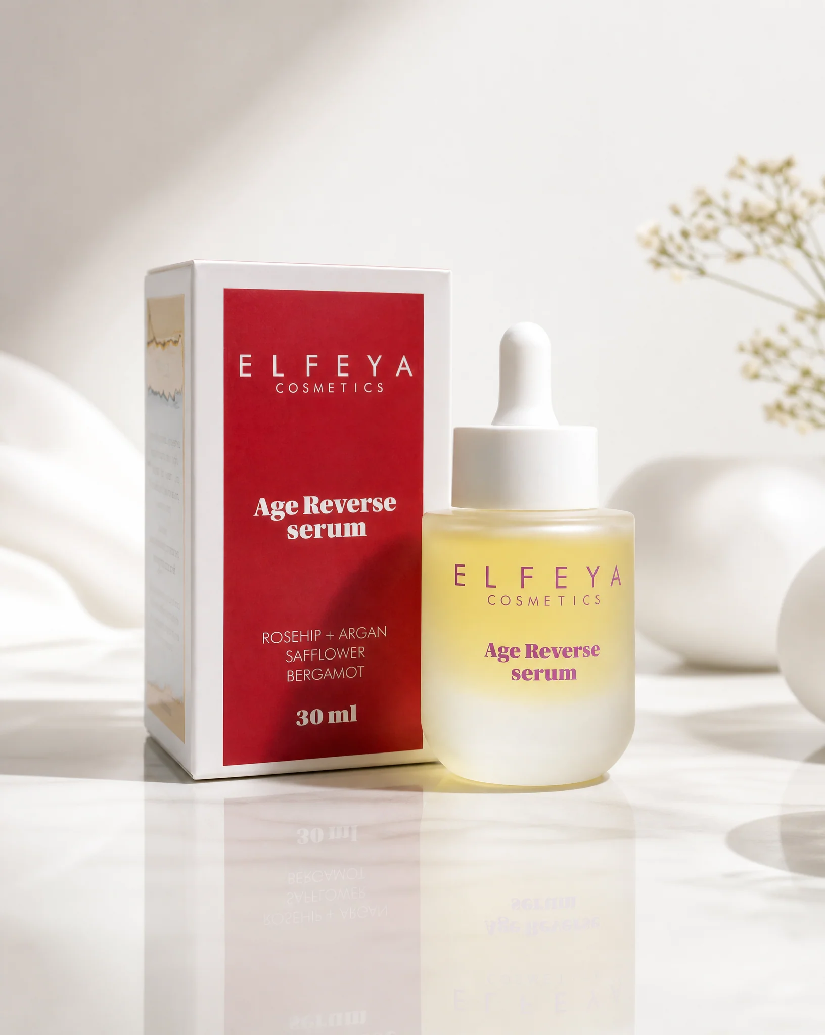 Elfeya Cosmetics Age Reverse Longevity Serum cu Rosehip - serum facial anti-age, 30 ml - imagine principală [5]