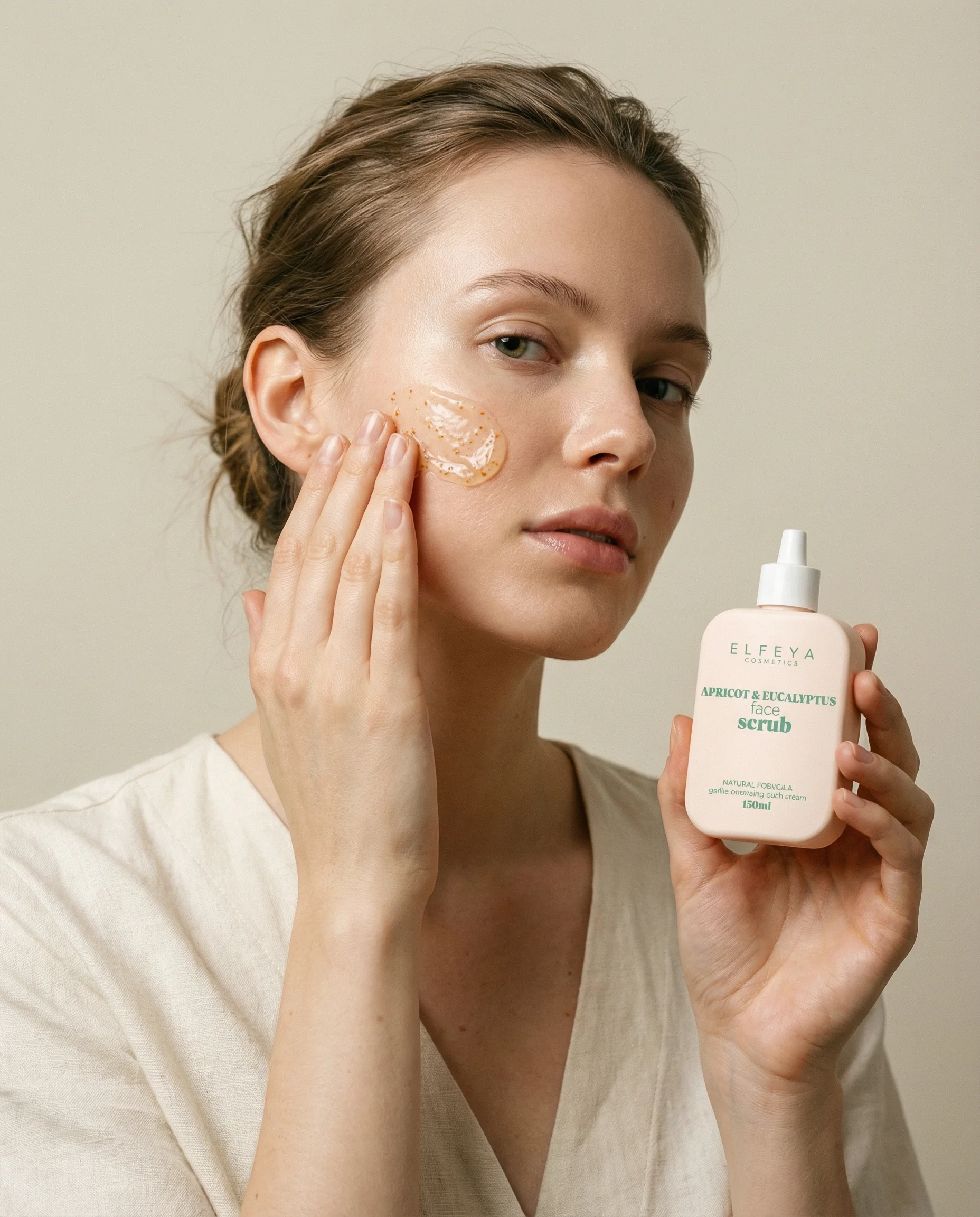 Elfeya Cosmetics Apricot & Eucalyptus Face & Body Exfoliating Scrub - scrub pentru față și corp, 120 ml - imagine principală [3]