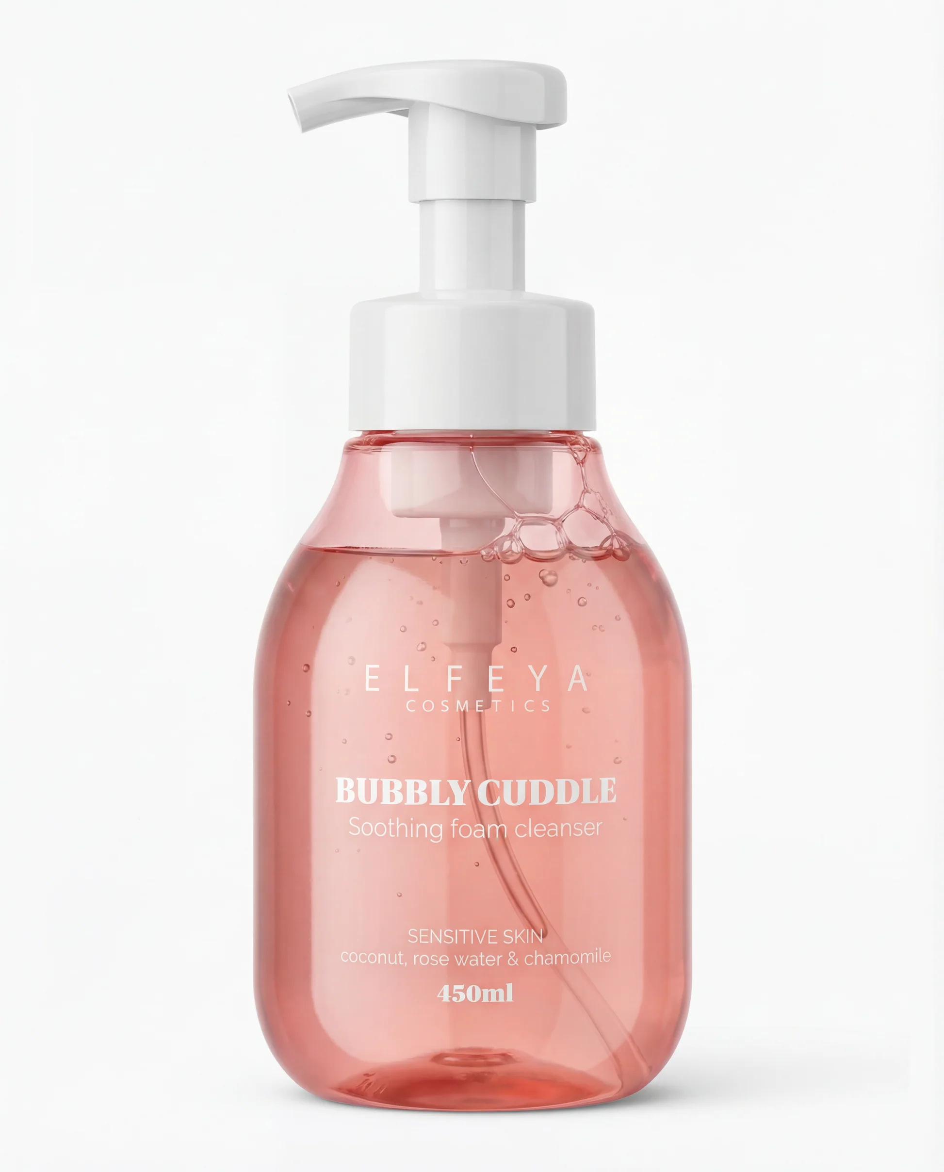 Spumă de curățare - Elfeya Cosmetics Bubbly Cuddle Mousse Cleanser cu prebiotice și mușețel - spumă de curățare, 450 ml - imagine principală