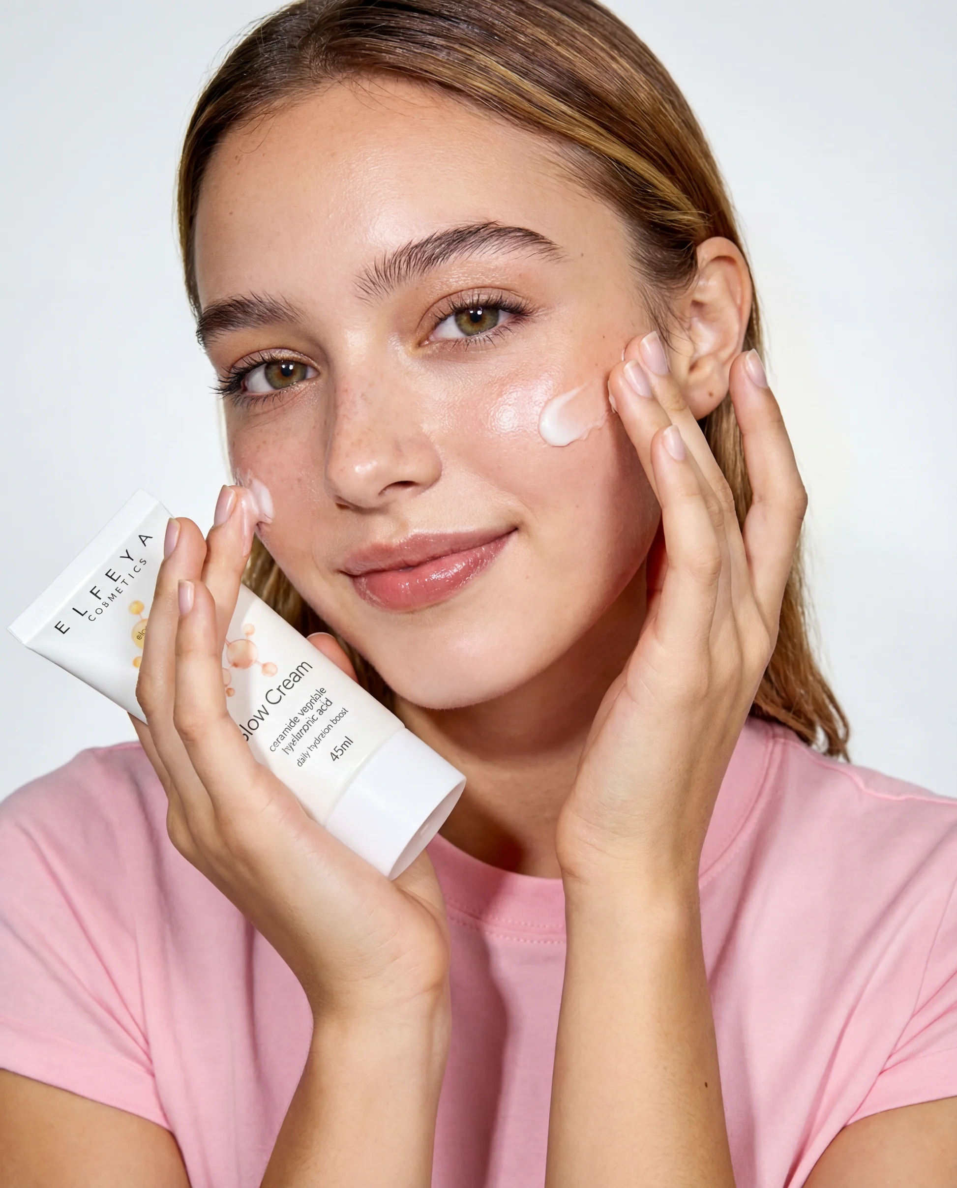 Elfeya Cosmetics Glow Hydrating Face Cream cu ceramide și acid hialuronic - cremă hidratantă, 45 ml - imagine principală [3]