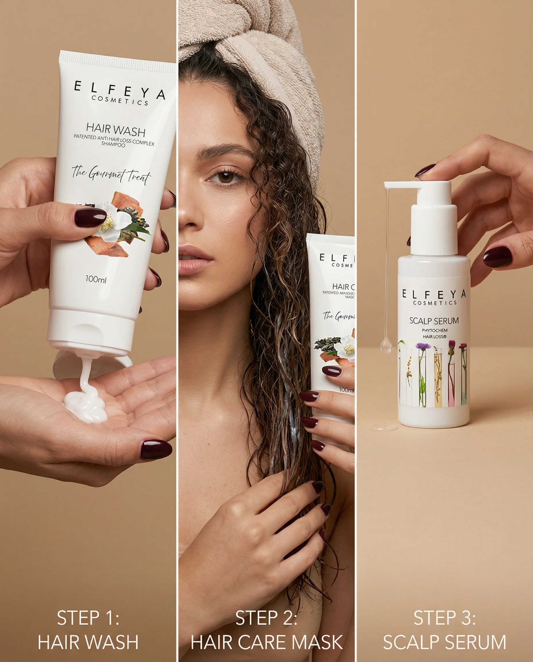 Elfeya Cosmetics Gourmet Aroma Anti-Hair Loss Mask cu pyridoxine și biotină - mască pentru păr, 300 ml - imagine principală [3]