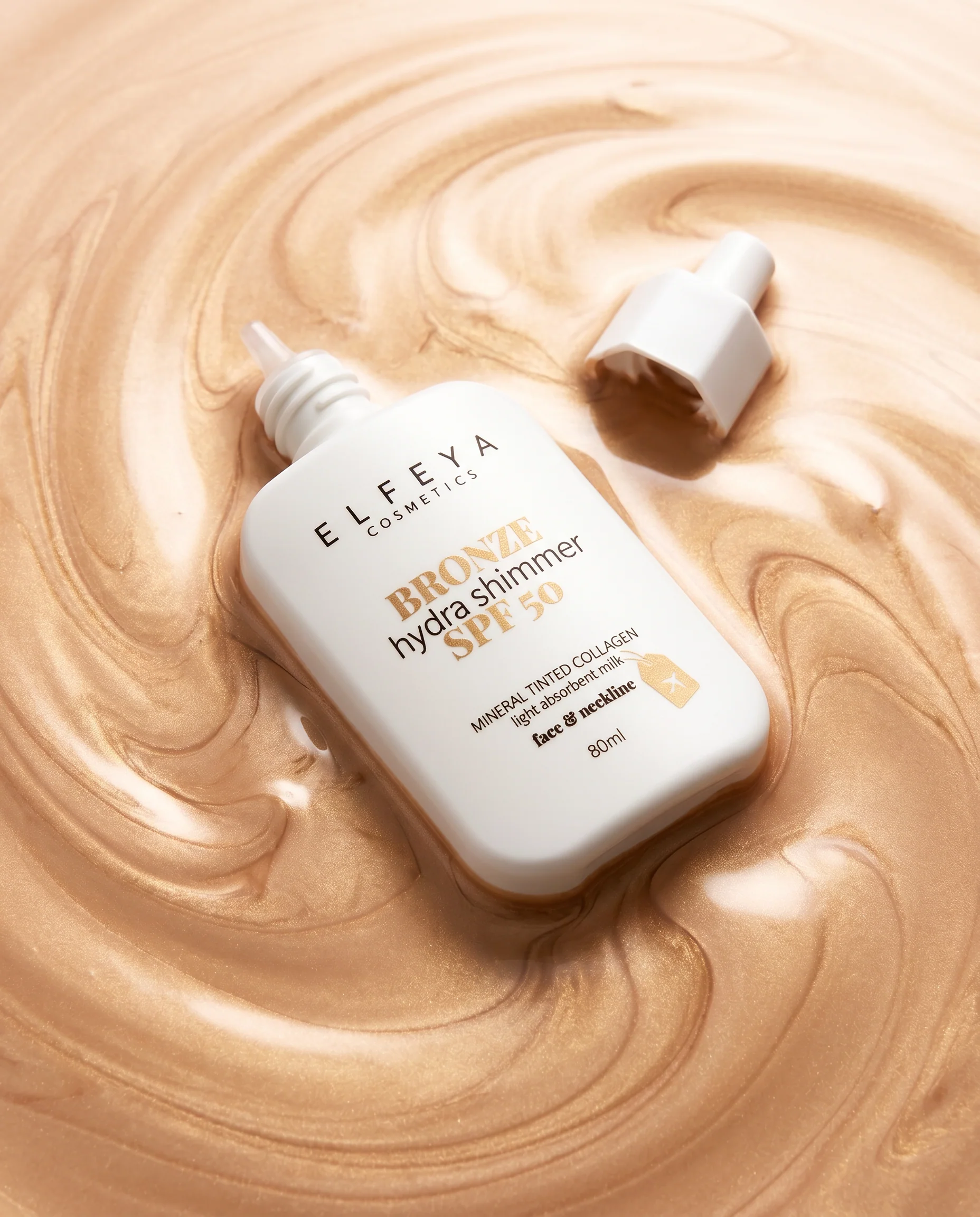 Protecție solară - Elfeya Cosmetics SPF 50 UVA/B Mineral Bronze Face & Neck Care - protecție solară minerală pentru față și gât, 80 ml - imagine principală