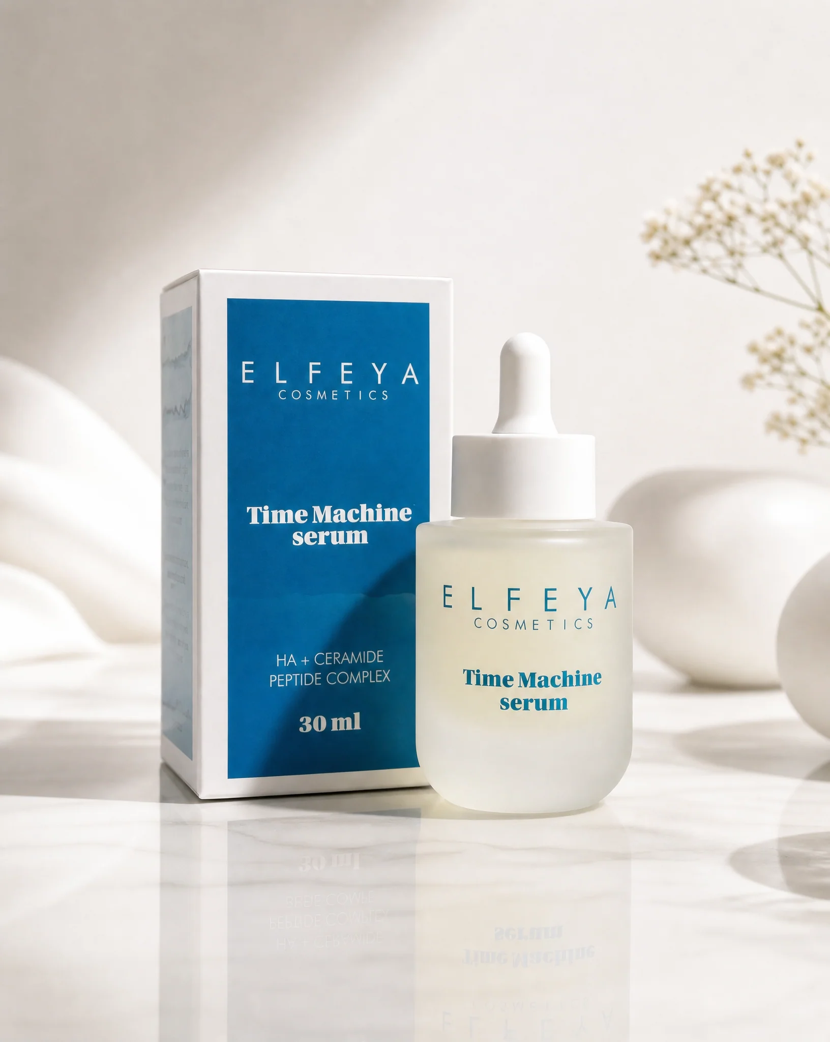 Elfeya Cosmetics Time Machine Peptides Serum with Elasticity & Glow - serum facial cu peptide pentru elasticitate și luminozitate, 30 ml - imagine principală [1]
