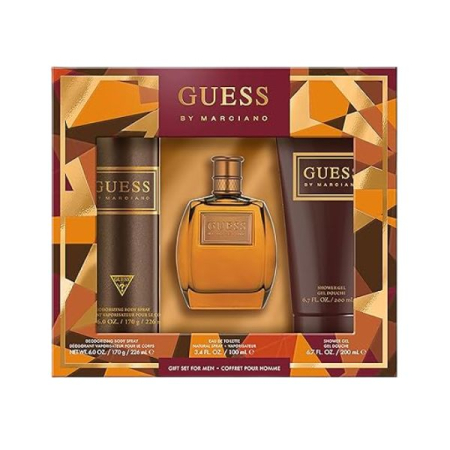 Seturi de Barbati - Guess By Marciano - Set cadou (Apă de Toaletă, 100 ml + Gel de duș, 200 ml + Spray de corp, 226 ml), Bărbați