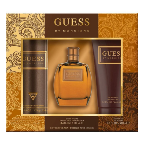 Guess By Marciano - Set Cadou (Apa de toaleta 100 ml + Spray de corp 226 ml + Gel de dus 200 ml) Barbati - Eterna Beauty