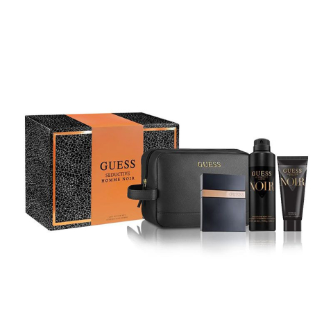 Seturi de Barbati - Guess Seductive Noir Set Cadou Apa de toaleta 100 ml + Deodorant 226 ml + Gel de dus 100 ml + Geanta cosmetice Barbati - Eterna Beauty