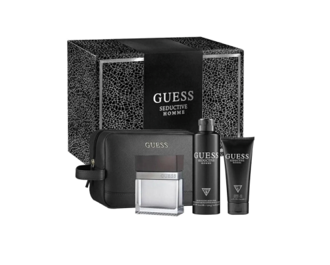 Seturi de Barbati - Guess Seductive - Set Cadou (Apa de toaleta 100 ml + Gel de dus 100 ml + Spray de corp 226 ml + Geanca cosmetice Barbati - Eterna Beauty