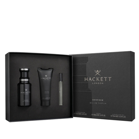 Seturi de Barbati - Hackett Bespoke - Set Cadou (Apa de parfum 100 ml + Gel de dus 100 ml + Apa de parfum 10 ml) Barbati - Eterna Beauty