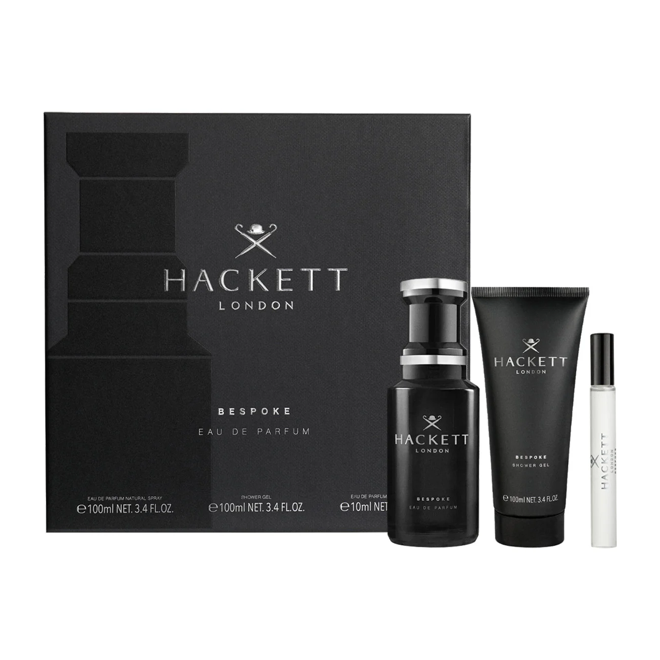 Seturi de Bărbați - Hackett London Bespoke - Set Cadou (Apă de Parfum 100 ml + Gel de Duș 100 ml + Apă de Parfum 10 ml), Bărbați - imagine principală
