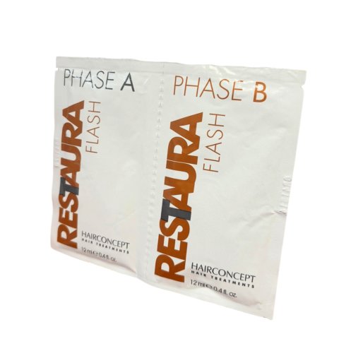 Tratament - Hairconcept Professional Restaura Flash  Tratament instant pentru  parul deteriorat cu Ginseng Acid hialuronic si Cheratina 2 x 12 ml - Eterna Beauty