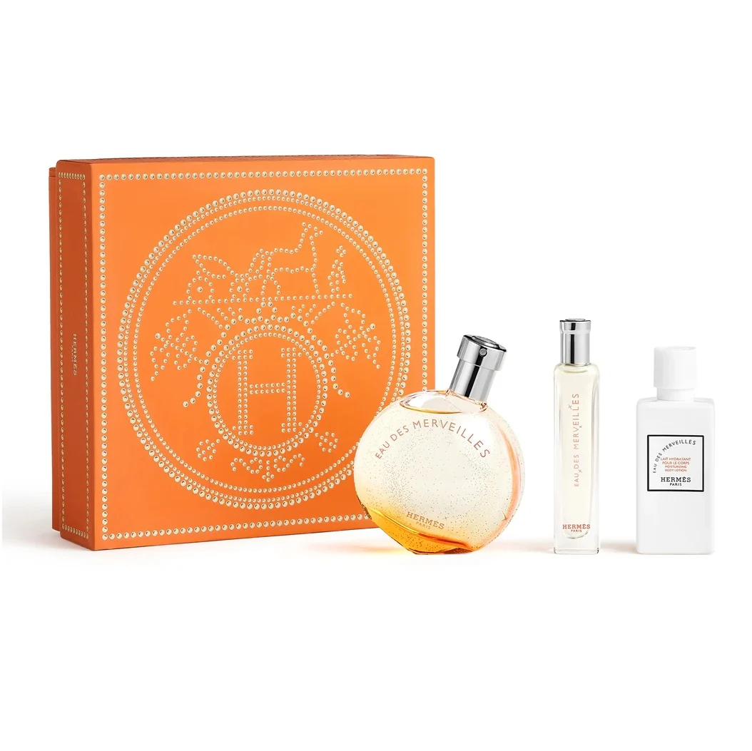 Seturi Cadou - Hermes Eau Des Merveilles Set Cadou: Apa de Toaleta 50 Ml + Lotiune de corp 40 ml + Apa de Parfum 15 ml Femei | Eterna Beauty