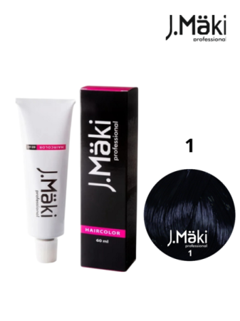 Vopsea de Par Permanenta - Vopsea permanentă J.Maki 1.0 Negru 60 ml