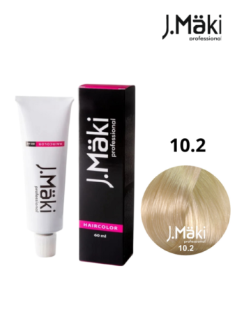Vopsea de Par Permanenta - Vopsea permanentă J.Maki 10.2 Blond perlat extra deschis 60 ml