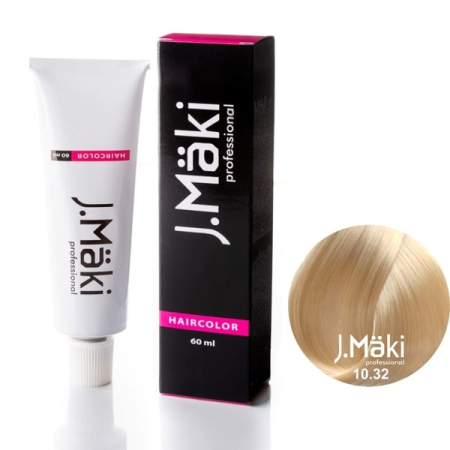 Vopsea de Par Permanenta - Vopsea permanentă J.Maki 10.32 Blond bej extra deschis 60 ml