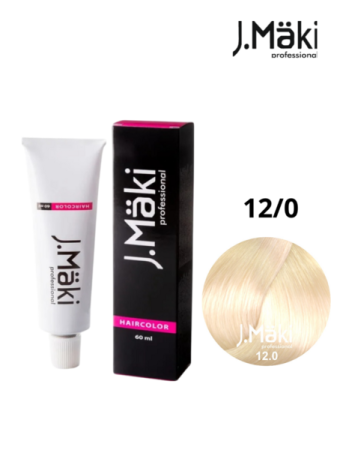 Vopsea de Par Permanenta - Vopsea permanentă J.Maki 12.0 Blond natural super deschis 60 ml