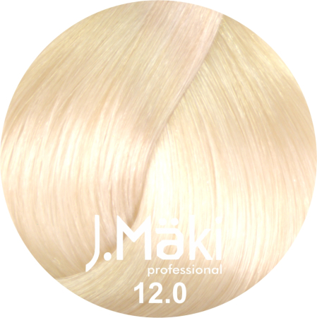 Vopsea de Par - J.Maki Professional Vopsea permanenta 12.0/Blond natural super deschis Super Blond 60ml - Eterna Beauty
