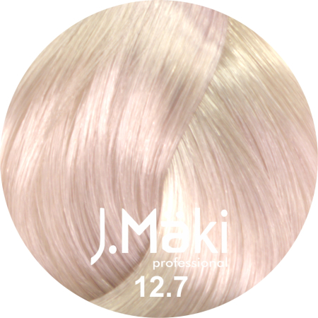 Vopsea de Par - J.Maki Professional Vopsea permanenta 12.7/Blond violet super deschis Super Blond 60ml - Eterna Beauty