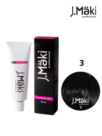 Vopsea de Par Permanenta - Vopsea permanentă J.Maki 3 Castaniu închis 60 ml