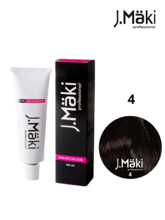 Vopsea de Par Permanenta - Vopsea permanentă J.Maki 4 Castaniu 60 ml