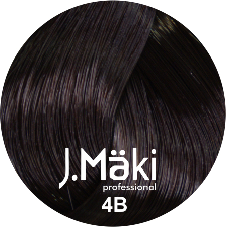 Vopsea de Par - J.Maki Professional Vopsea permanenta 4B/Saten ciocolatiu mediu 60ml - Eterna Beauty