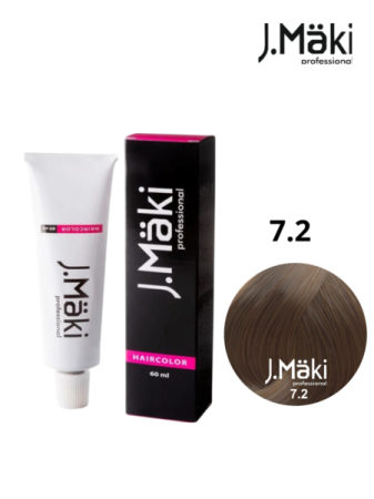 Colorare păr - vopsele și produse pentru colorare - Vopsea permanentă J.Maki 7.2 Blond perlat mediu 60 ml