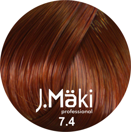 Vopsea de Par - J.Maki Professional Vopsea permanenta 7.4/Blond cupru mediu 60ml - Eterna Beauty