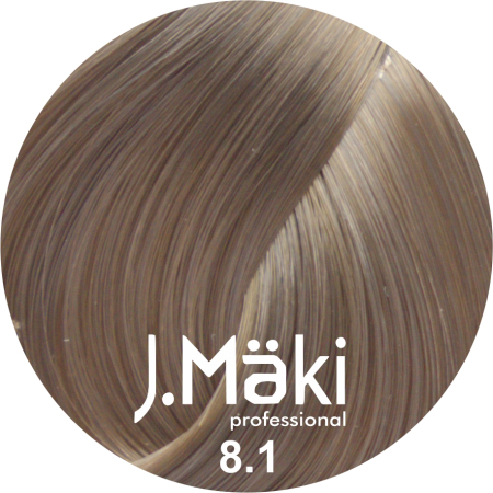 Vopsea de Par - J.Maki Professional Vopsea permanenta 8.1/Blond deschis cenusiu 60ml - Eterna Beauty