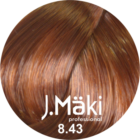 Vopsea de Par - J.Maki Professional Vopsea permanenta 8.43/Blond cupru auriu deschis 60ml - Eterna Beauty