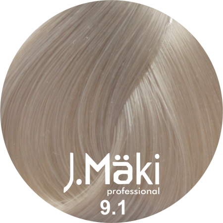 Vopsea de Par - J.Maki Professional Vopsea permanenta 9.1/Blond foarte deschis cenusiu 60ml - Eterna Beauty