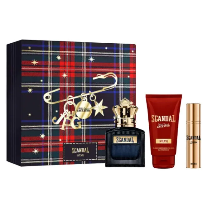 Condimentat - Jean Paul Gaultier Scandal Pour Homme Intense Set Cadou: Apa de Parfum 100  ml + Gel de Dus 75 ml + Apa de Parfum 10 ml Barbati | Eterna Beauty