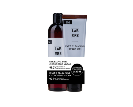 Facial - Labor8 Hemp Pachet Cadou – Apa micelara si Gel exfoliant – Eterna Beauty