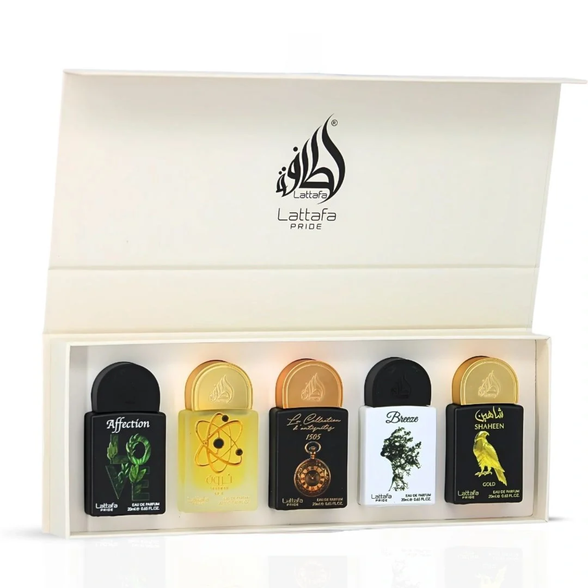Lattafa Collection 1 - Set Cadou 5 x 20 ml (Affection 20 ml + Tharwah Gold 20 ml + Watch1505 20 ml + Breeze 20 ml + Shaheen Gold 20 ml) Unisex - Eterna Beauty [2]