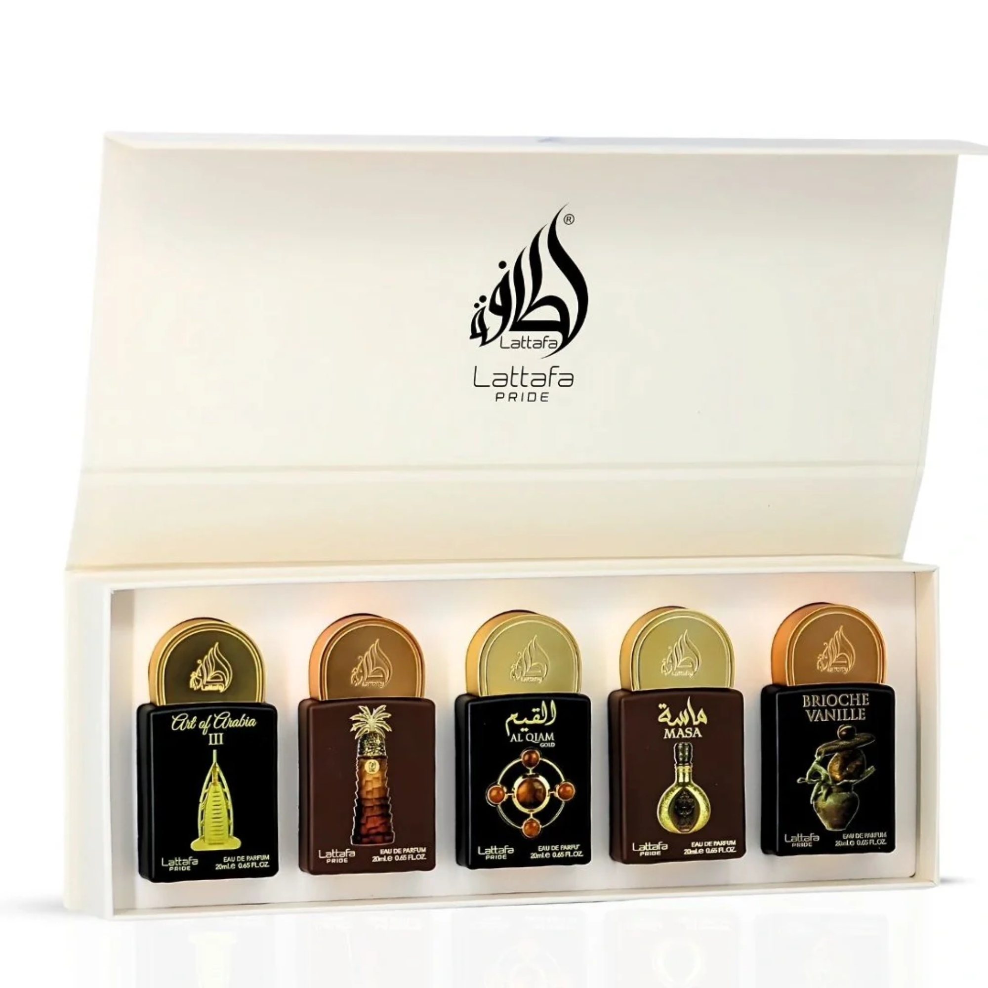 Lattafa Collection 4 - Set Cadou 5 x 20 ml (Art of Arabia III 20 ml + Ajwaa 20 ml + Al Qiam Gold 20 ml + Masa 20 ml + Brioche Vanille 20 ml) Unisex - Eterna Beauty [2]