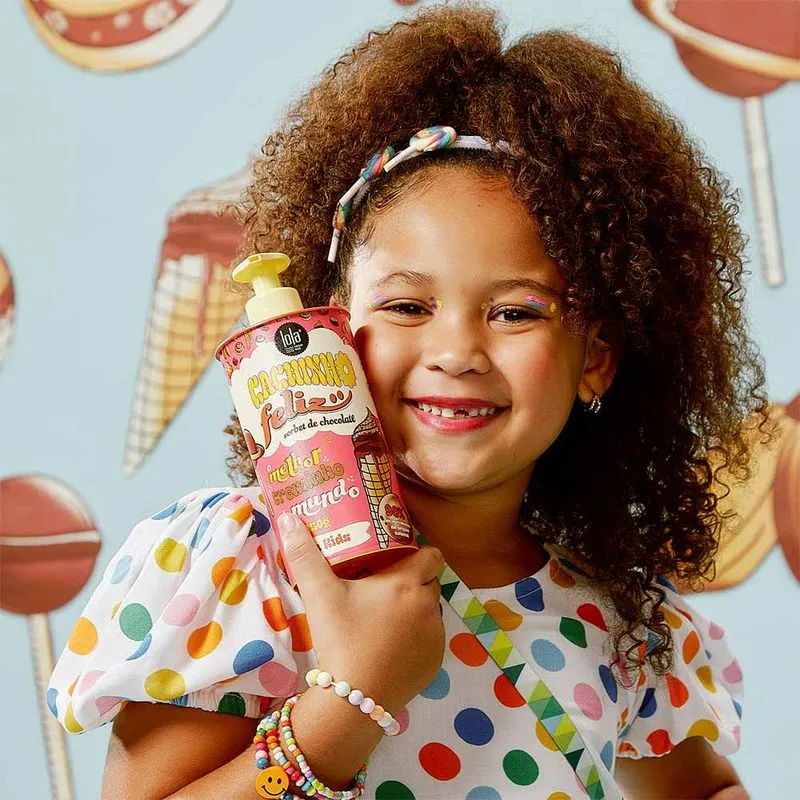 Lola Cosmetics Cachinho Feliz Kids Chocolate - Cremă de styling, 480 g - imagine produs [2]