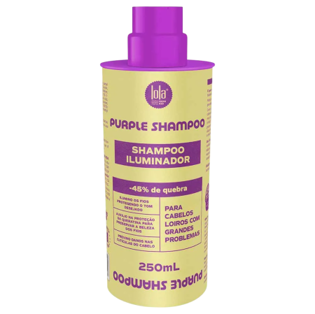 Sampon Clasic - Lola Cosmetics Purple - șampon cu pigment violet pentru păr blond, 250 ml - imagine produs